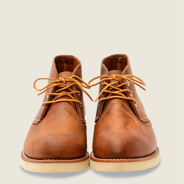 Red Wing Heritage Shoes Mens Brown - Work - Chukkar Rough & Tough Leather - 8420593-UW